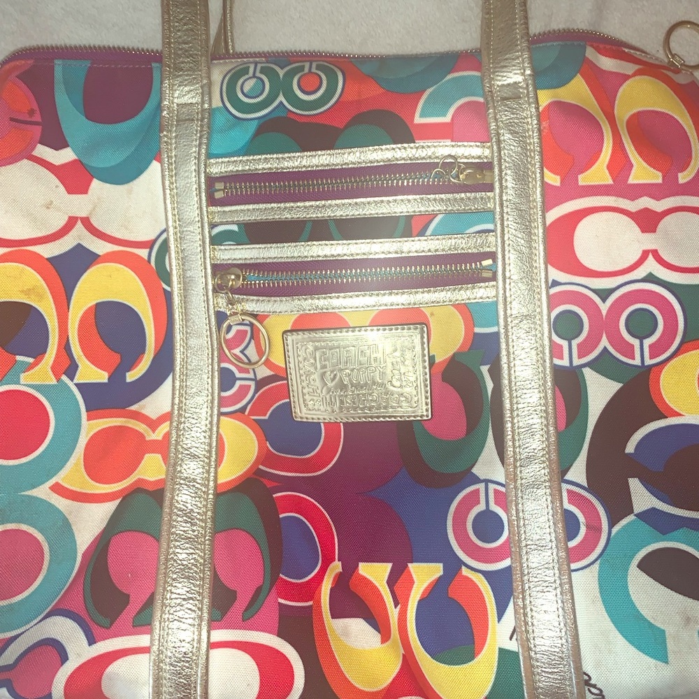 Coach Poppy Multi-colored Tote